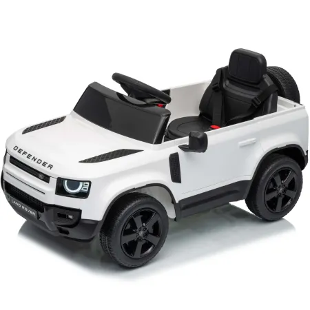 Defender Small Macchina Elettrica per Bambini 12V Bianco MP3 Luci LED