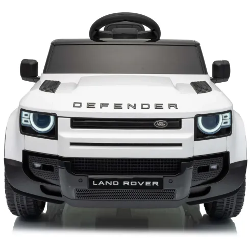 Defender Small Macchina Elettrica per Bambini 12V Bianco MP3 Luci LED