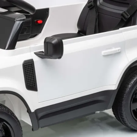 Defender Small Macchina Elettrica per Bambini 12V Bianco MP3 Luci LED