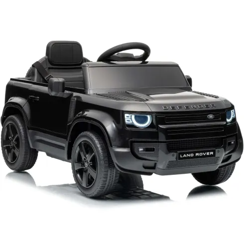Defender Small Macchina Elettrica per Bambini 12V Nero MP3 Luci LED
