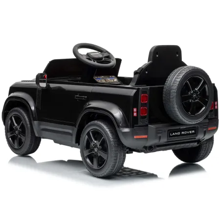 Defender Small Macchina Elettrica per Bambini 12V Nero MP3 Luci LED