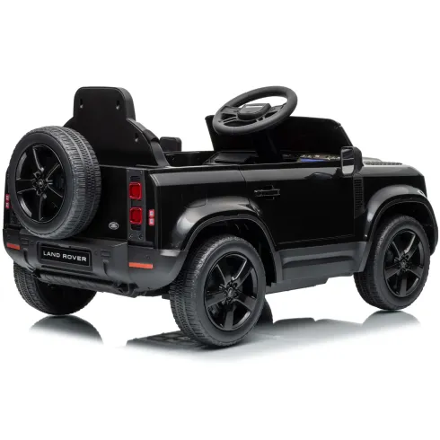 Defender Small Macchina Elettrica per Bambini 12V Nero MP3 Luci LED