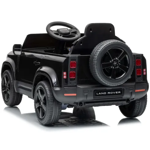 Defender Small Macchina Elettrica per Bambini 12V Nero MP3 Luci LED