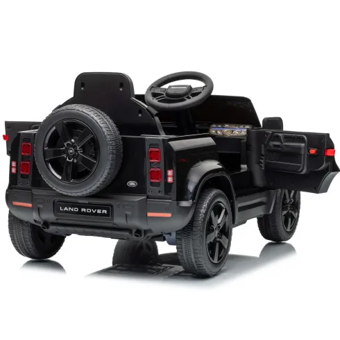 Defender Small Macchina Elettrica per Bambini 12V Nero MP3 Luci LED