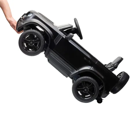 Defender Small Macchina Elettrica per Bambini 12V Nero MP3 Luci LED