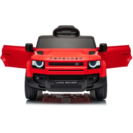 Defender Small Macchina Elettrica per Bambini 12V Rosso MP3 Luci LED