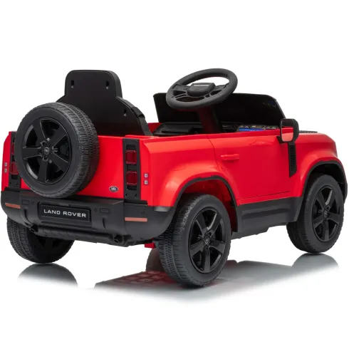 Defender Small Macchina Elettrica per Bambini 12V Rosso MP3 Luci LED