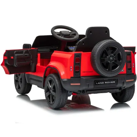 Defender Small Macchina Elettrica per Bambini 12V Rosso MP3 Luci LED