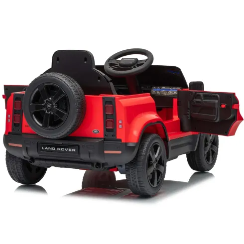 Defender Small Macchina Elettrica per Bambini 12V Rosso MP3 Luci LED