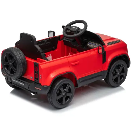 Defender Small Macchina Elettrica per Bambini 12V Rosso MP3 Luci LED