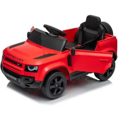 Defender Small Macchina Elettrica per Bambini 12V Rosso MP3 Luci LED