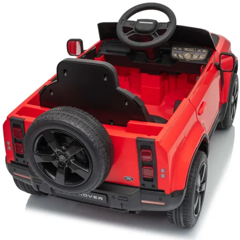 Defender Small Macchina Elettrica per Bambini 12V Rosso MP3 Luci LED