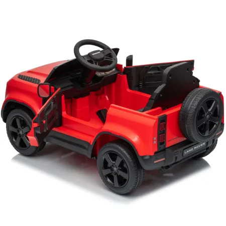 Defender Small Macchina Elettrica per Bambini 12V Rosso MP3 Luci LED