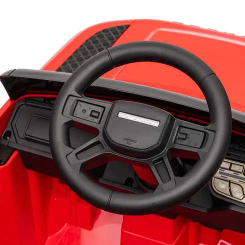 Defender Small Macchina Elettrica per Bambini 12V Rosso MP3 Luci LED