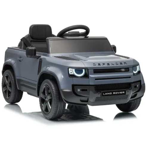 Defender Small Macchina Elettrica per Bambini 12V Grigio MP3 Luci LED