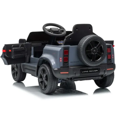 Defender Small Macchina Elettrica per Bambini 12V Grigio MP3 Luci LED