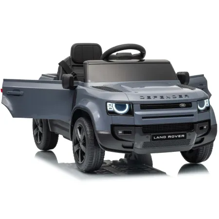 Defender Small Macchina Elettrica per Bambini 12V Grigio MP3 Luci LED