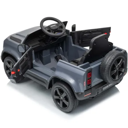 Defender Small Macchina Elettrica per Bambini 12V Grigio MP3 Luci LED