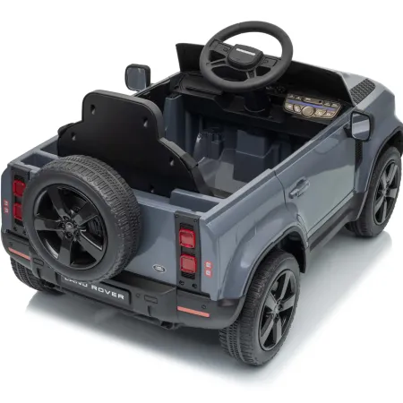 Defender Small Macchina Elettrica per Bambini 12V Grigio MP3 Luci LED
