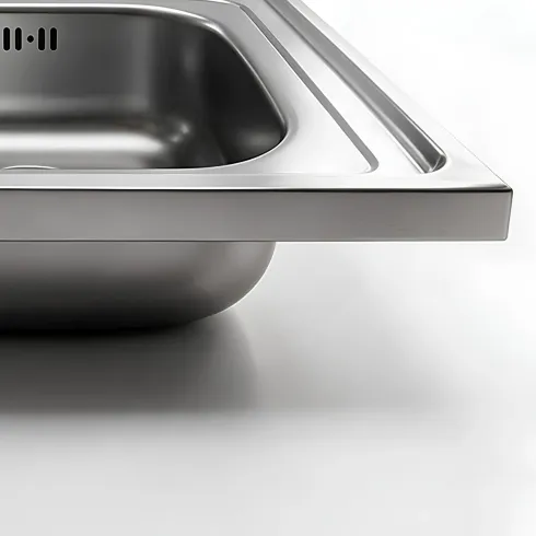 Lavello da Appoggio 80x50 cm 2 Vasche in Acciaio Inox per Cucina