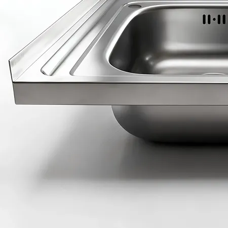 Lavello da Appoggio 80x50 cm 2 Vasche in Acciaio Inox per Cucina