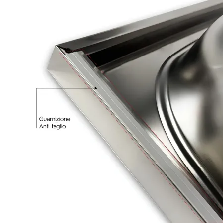 Lavello da Appoggio 80x50 cm 2 Vasche in Acciaio Inox per Cucina