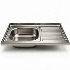 Lavandino Lavello da Cucina 80x50 cm 1 vasca con Gocciolatoio Destro 2