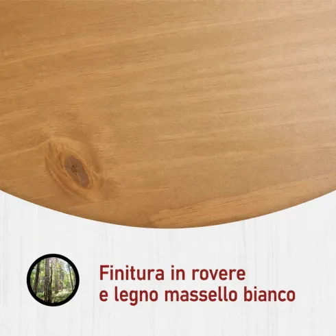 Libreria Alta 6 Ripiani Legno Massello Bianco Effetto Rovere Soggiorno