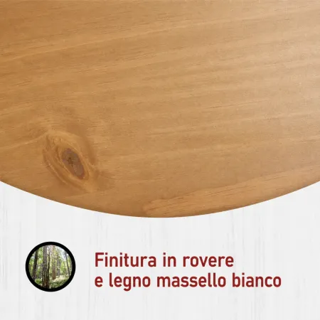 Libreria Alta 6 Ripiani Legno Massello Bianco Effetto Rovere Soggiorno