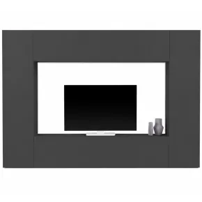 Mobile Porta TV Parete Attrezzata da Soggiorno Antracite Opaco 260 cm 2