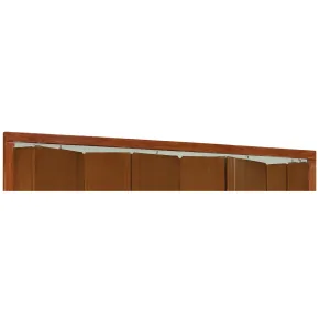 Guida Cielo Porta a Soffietto Inserti Trasparenti Noce Venato 180 cm