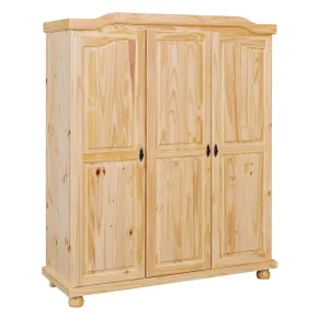 Armadio a 3 Ante in Legno Appendiabiti Mobile Camera da Letto Cabina Guardaroba | BricoShop24