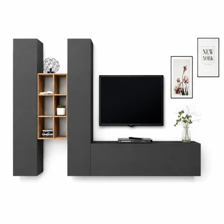 Colonne Armadio Mobile Porta TV Libreria da Soggiorno 320 cm Antracite