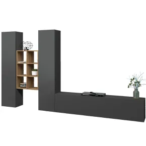 Colonne Armadio Mobile Porta TV Libreria da Soggiorno 320 cm Antracite