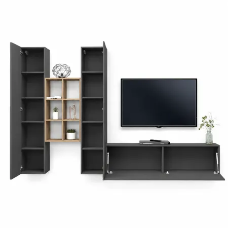 Colonne Armadio Mobile Porta TV Libreria da Soggiorno 320 cm Antracite