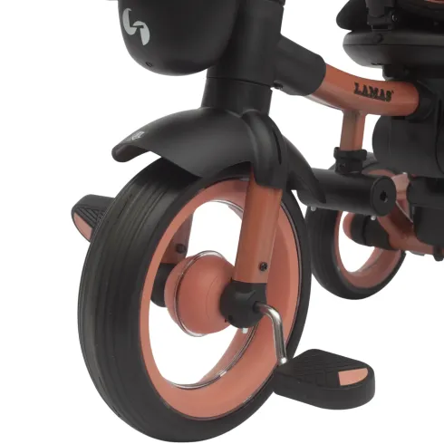 Triciclo Passeggino Evolutivo Bambini Rosa 7 Modalità Sedile Girevole