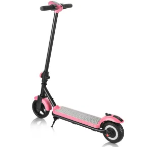 Monopattino Elettrico 24V per Bambini Rosa Pieghevole 3 Velocità LED 2