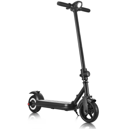 Monopattino Elettrico 24V per Bambini Nero Pieghevole 3 Velocità LED