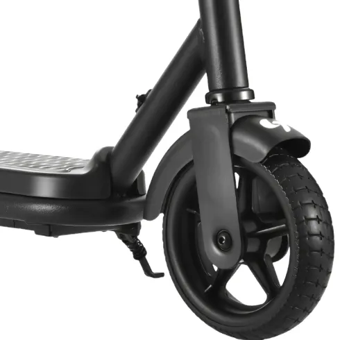 Monopattino Elettrico 24V per Bambini Nero Pieghevole 3 Velocità LED