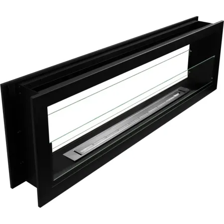 Camino Bioetanolo Bifacciale da Incasso 120x15x40 cm 3 kW Nero