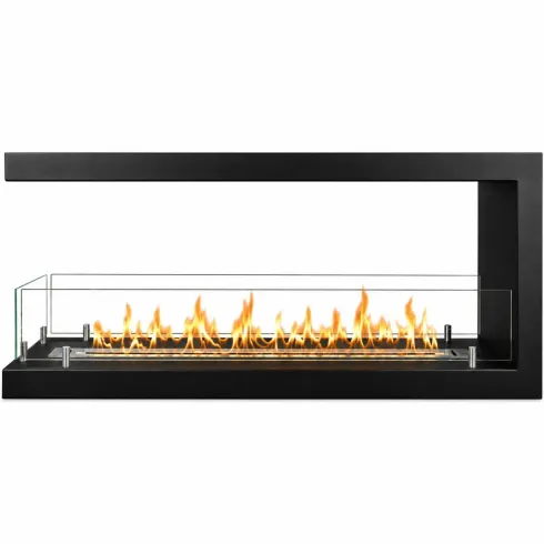Camino Bioetanolo Trifacciale da Incasso 120x30x50 cm 3 kW Nero