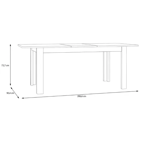Tavolo da Pranzo Allungabile 160-207 cm Rettangolare Rovere 8 Posti