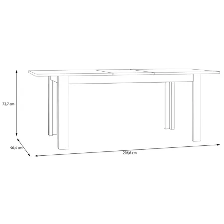 Tavolo da Pranzo Allungabile 160-207 cm Rettangolare Rovere 8 Posti