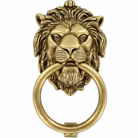 Anello Battente per Porta Blindata Leone in Ottone 109x190 mm Oro