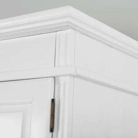 Armadio 2 Ante 2 Cassetti h 200 Bianco Ripiani Cassetti Mobile Cabina Guardaroba