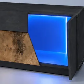 Spot Luce LED per Ripiano in Legno 12V 0,3W 4000K Blu Trasformatore