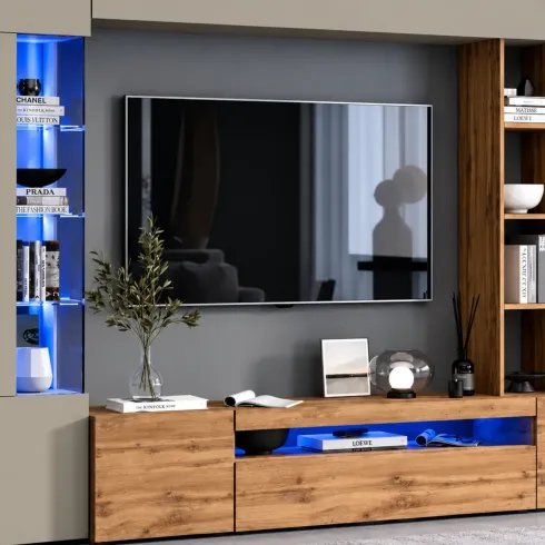 Kit 5 Luci LED 4000K Blu 12V per Ripiani in Vetro e Legno Mobile 0,3W