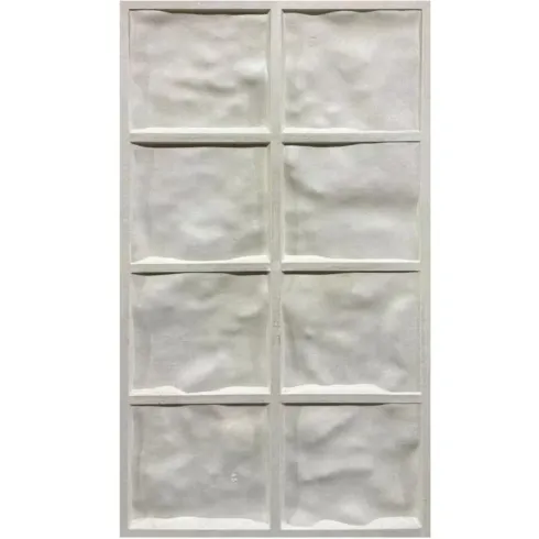 Set 10 Pannelli Effetto Pietra 3D in PU Bianco Isolante Impermeabile