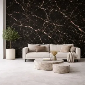 Set 6 Pannelli Effetto Marmo Nero in PVC UV Impermeabile da Parete 2