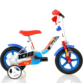 Bicicletta per Bambino 10 Pollici con Rotelle 2 3 4 anni Bici Bimbo Dino Bikes